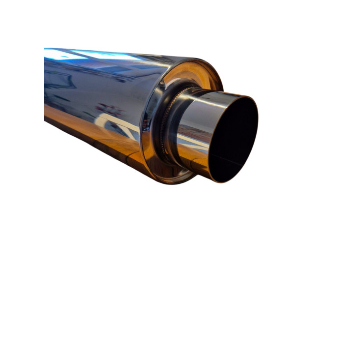 Silencieux Rond Poli - Plusieurs diamètres au choix