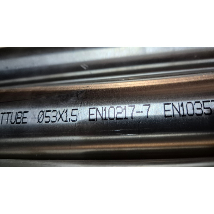 Tube Inox 53mm x 1.5mm - 1 Mètre 304L